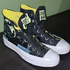 Converse Black and Yellow Superhero High-Tops